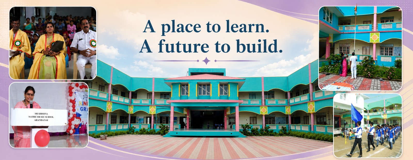 Sri Krishna school campus banner
